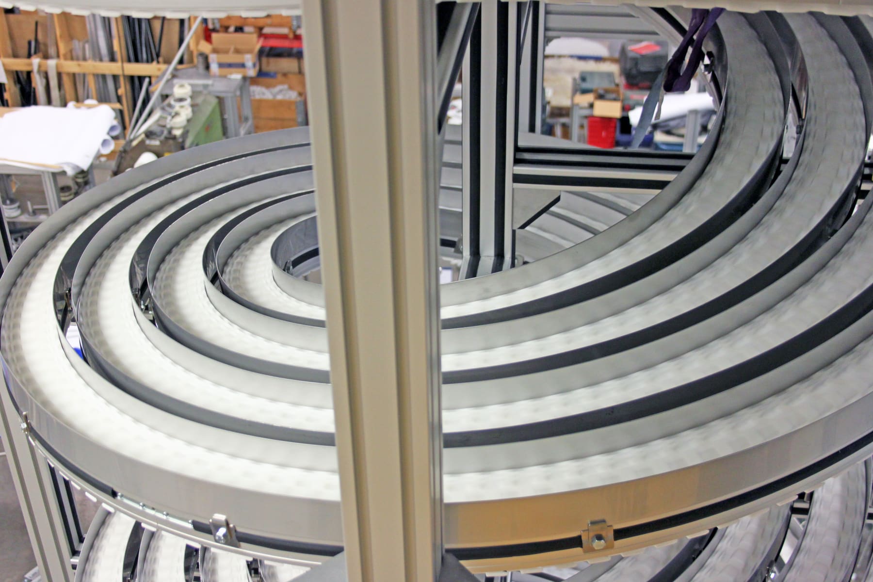 Spiral conveyors
